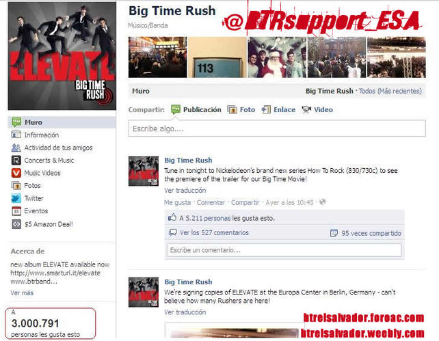 Big Time Rush - 3 Millones de Fans en Facebook 390954